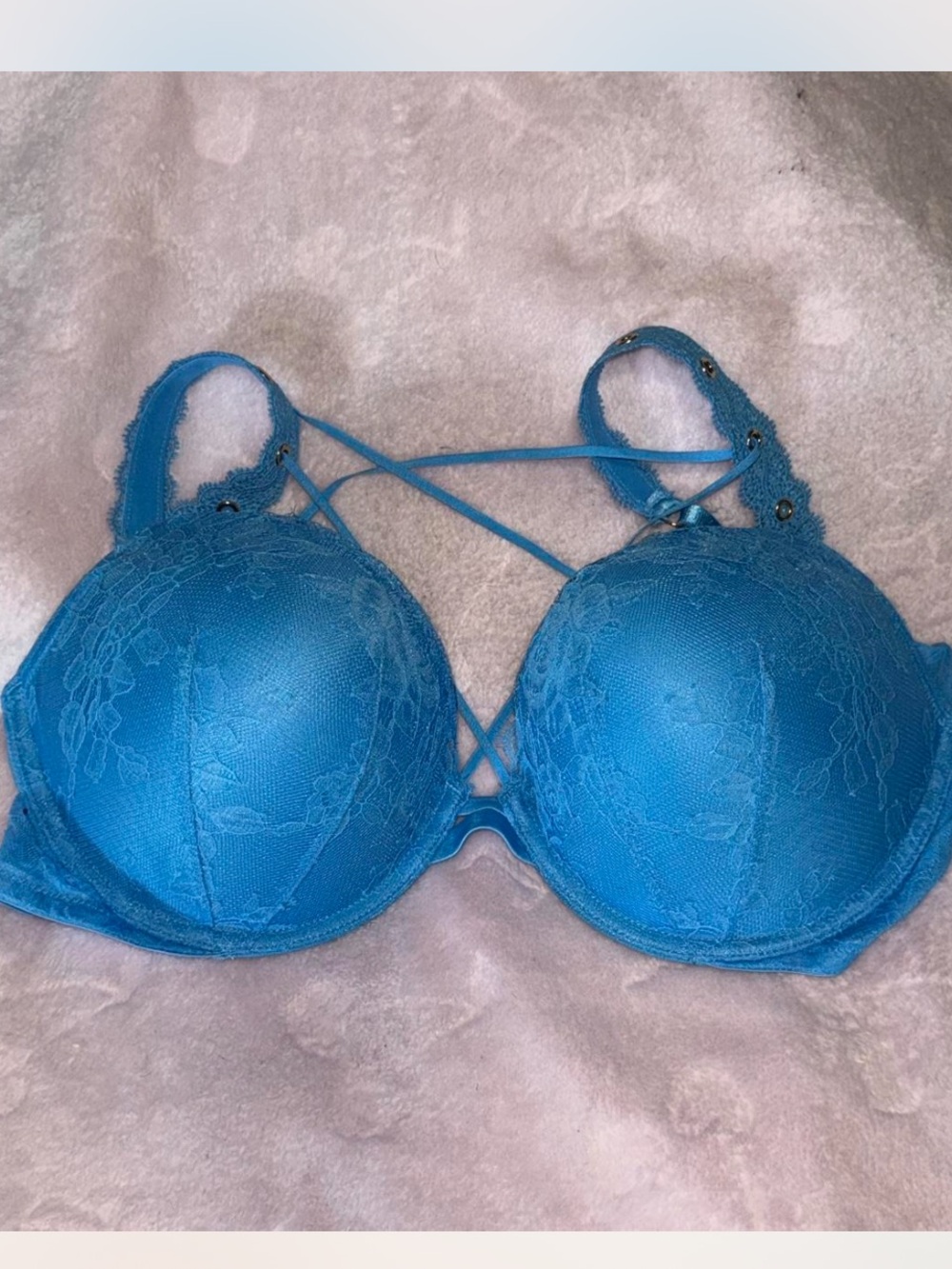 Victoria’s Secret Blue Push Up Bra Size 36DD